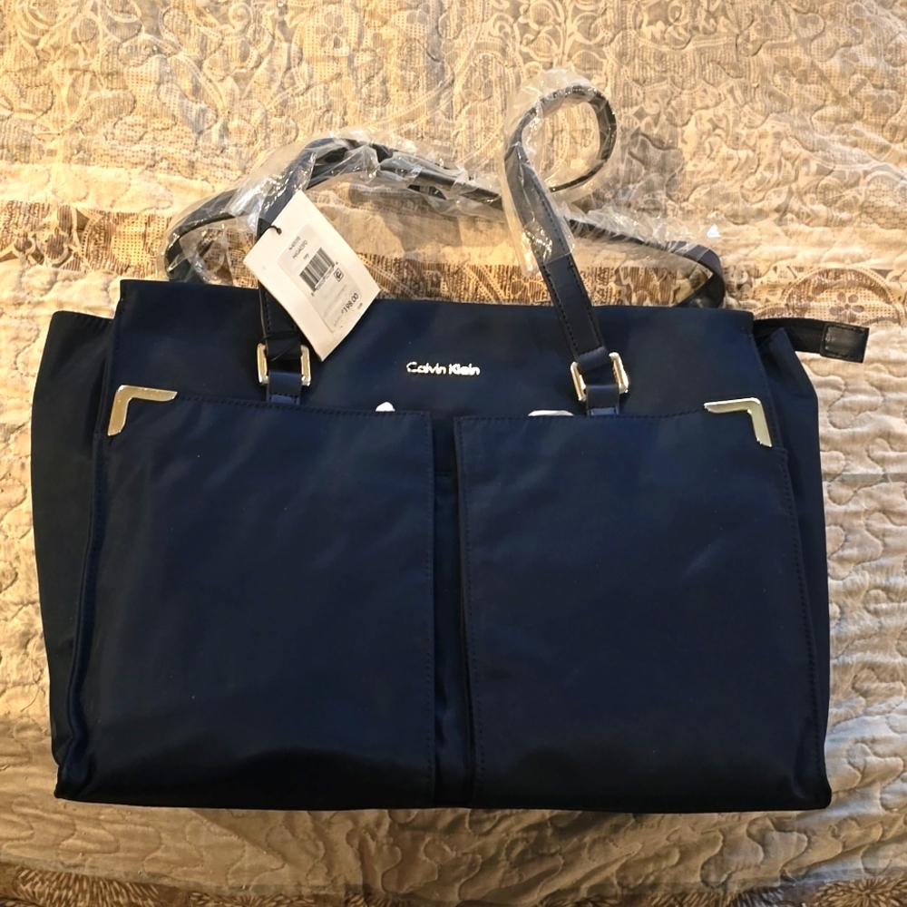 Calvin Klein Navy Tote NWT